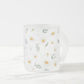 Daisy Flowers Pattern Mug Mattglastasse (VorderseiteRechts)