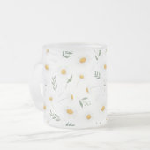 Daisy Flowers Pattern Mug Mattglastasse (Vorderseite Links)