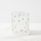 Daisy Flowers Pattern Mug Mattglastasse (Mittel)