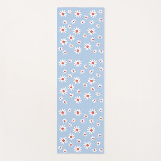 Daisy Flowers Pattern Yogamatte (Vorderseite)