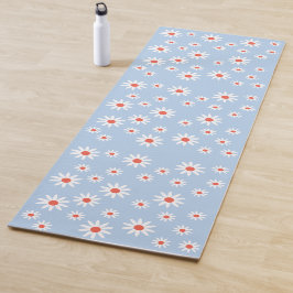 Daisy Flowers Pattern Yogamatte