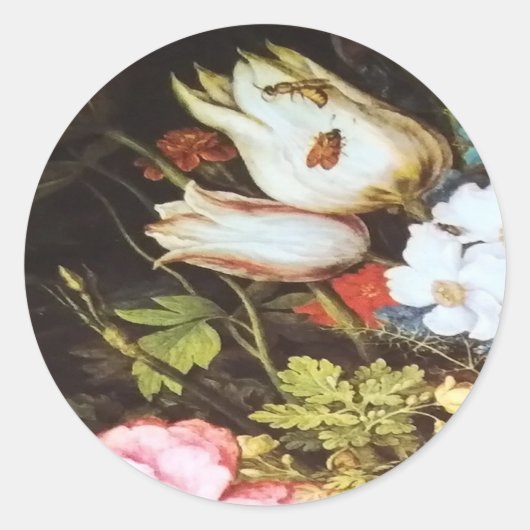 Daisy Flowers Runder Aufkleber (Vorderseite)