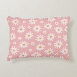 Daisy flowers seamless pattern. Floral backgrounda Dekokissen