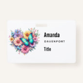 Daisy Flowers with a Beautiful Butterfly Ausweis (Vorderseite)