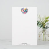 Daisy Flowers with a Beautiful Butterfly Briefpapier (Stehend Vorderseite)