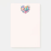 Daisy Flowers with a Beautiful Butterfly Post-it Klebezettel (Vorderseite)
