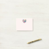 Daisy Flowers with a Beautiful Butterfly Post-it Klebezettel (Auf Schreibtisch)