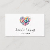 Daisy Flowers with a Beautiful Butterfly Visitenkarte (Vorderseite)