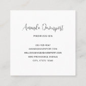 Daisy Flowers with a Blue Butterfly Quadratische Visitenkarte (Rückseite)