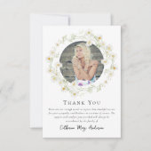 Daisy Foto Bereavement Beileid Beerdigung Gedenkst Dankeskarte (Vorderseite)