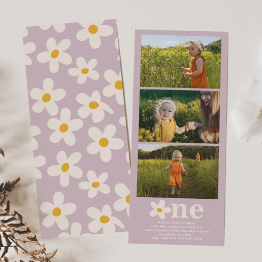Daisy Foto Birthday Einladung