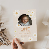 Daisy Foto Erster Geburtstag Einladung