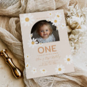 Daisy Foto Erster Geburtstag Einladung