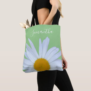 Daisy Foto Green Elegante White Script Tasche