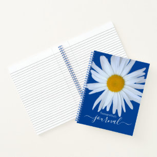 Daisy Foto Journal Blue White Script Notebook Notizblock