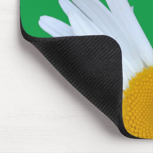 Daisy Foto Kelly Green Elegantes White Script Mousepad (Ecke)