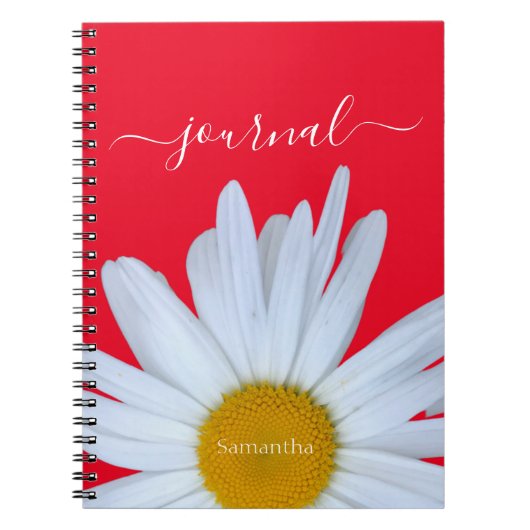 Daisy Foto Red Journal Spiral Foto Notebook Notizblock (Vorderseite)