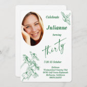 Daisy Foto Thirtieth Birthday Party Einladung (Vorne/Hinten)