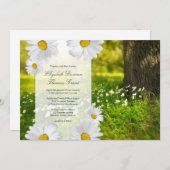 Daisy Frame mit Wiese Foto Hochzeitseinladung Einladung (Vorne/Hinten)