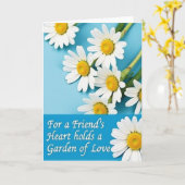 Daisy Freunde Herz Garten Karte (Gelbe Blume)