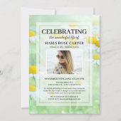 Daisy Funeral | Celebrate Life Memorial Foto Einladung (Vorderseite)