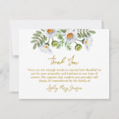 Daisy Funeral Thank You Card Bereavement Dankeskarte (Vorderseite)