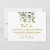 Daisy Funeral Thank You Card Bereavement Dankeskarte (Vorderseite)