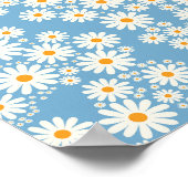 Daisy Garden 02 Blau Poster (Ecke)