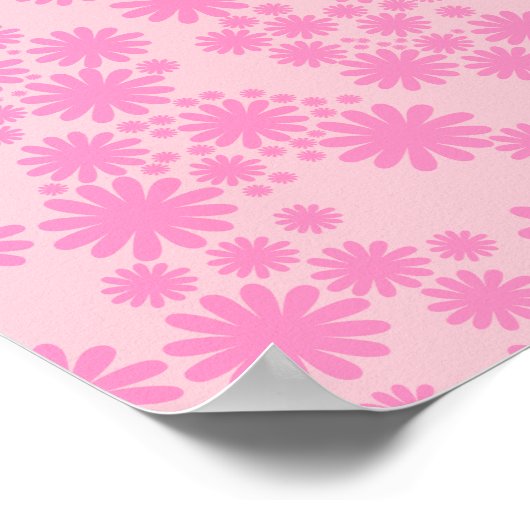 Daisy Garden 04 Pink Poster (Ecke)