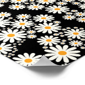 Daisy Garden 08 Schwarz Poster (Ecke)