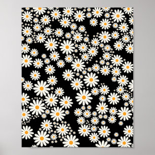 Daisy Garden 08 Schwarz Poster
