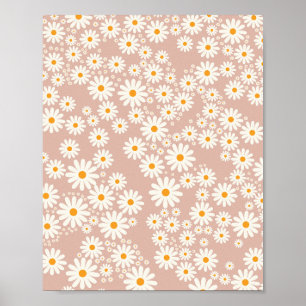 Daisy Garden 11 Neutral Pastel Poster