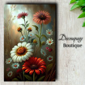 Daisy Garden at Dusk Decoupage Seidenpapier