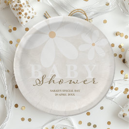 Daisy Garden Baby Shower Gender Neutral Pappteller
