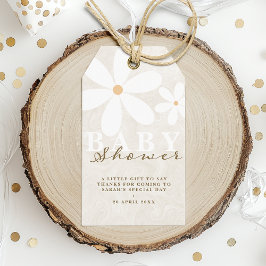 Daisy Garden Baby Shower Gender Neutral Vielen Dan Geschenkanhänger