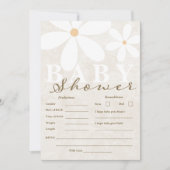 Daisy Garden Baby Shower Neutral Predictions Cards Einladung (Vorderseite)