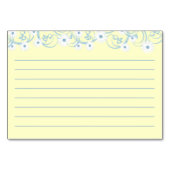Daisy Garden Blue Rezept Card Tischnummer (Rückseite)