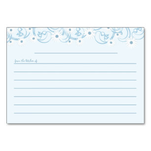 Daisy Garden Blue Rezept Card Tischnummer