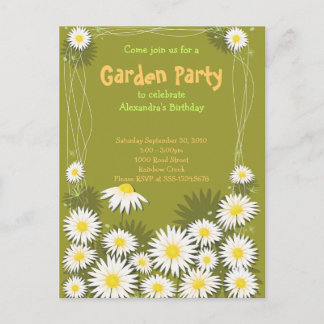 Daisy Garden Geburtstagsparty Einladung