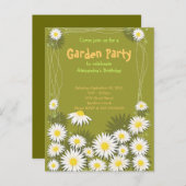 Daisy Garden Geburtstagsparty Einladung (Vorne/Hinten)