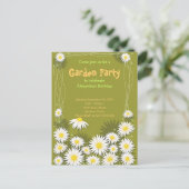 Daisy Garden Geburtstagsparty Einladung (Stehend Vorderseite)
