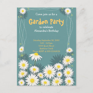 Daisy Garden Geburtstagsparty Einladung 2