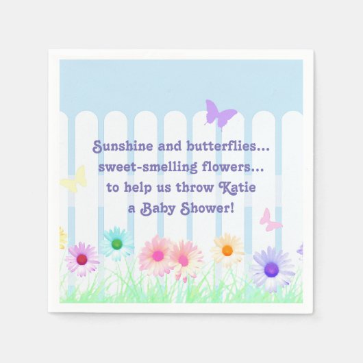 "Daisy Garden" - Gedicht Serviette (Vorderseite)