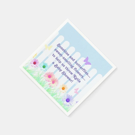 "Daisy Garden" - Gedicht Serviette (Ecke)