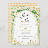 Daisy Garden und Bee Bride to Bee Bridal Einladung (Vorne/Hinten)