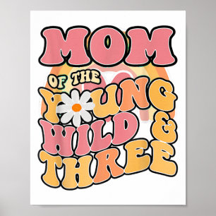 Daisy Geburtstag Mama Jung Wild 3 Boho 3. Geburtst Poster