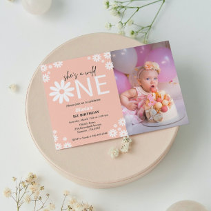 Daisy Geburtstagsparty bohemian wild one Einladung