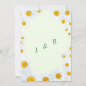 Daisy Gerahmt Wedding Einladungsring und Champagne (Rückseite)