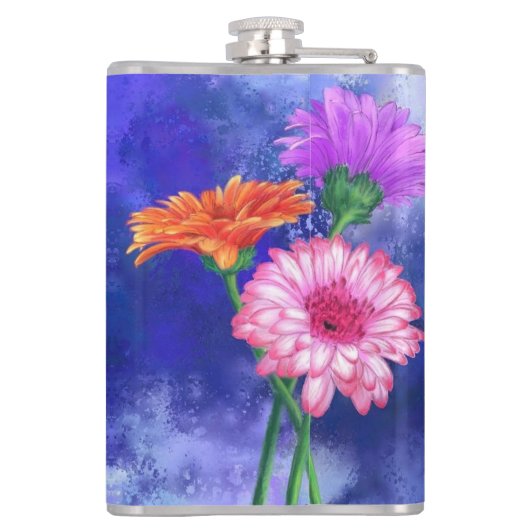 Daisy Gerbera Flask Flachmann (Rückseite)