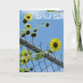 Daisy Get Well bald greeting Card Karte (Vorderseite)